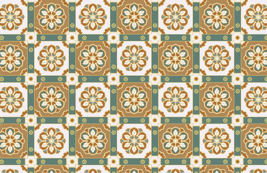 Palace-Design Wallpaper Mural with a Plain Background