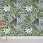 Palm Leaf Pattern Mural Wallpaper Room Decoration Idea