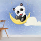 Panda On Moon Animal Wallpaper Room