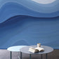 Marble Wallpaper Mural in Soft Pastel Blue for the Living Room Decoration
