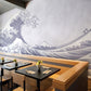 Pastel Blue Waves Wallpaper Mural for dining room