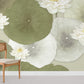 white lotus blossom wall mural room