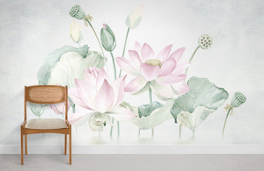 flower pattern for room wall mural