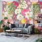Wallpaper mural with a pastel version of a prosperous flower design for the living room.