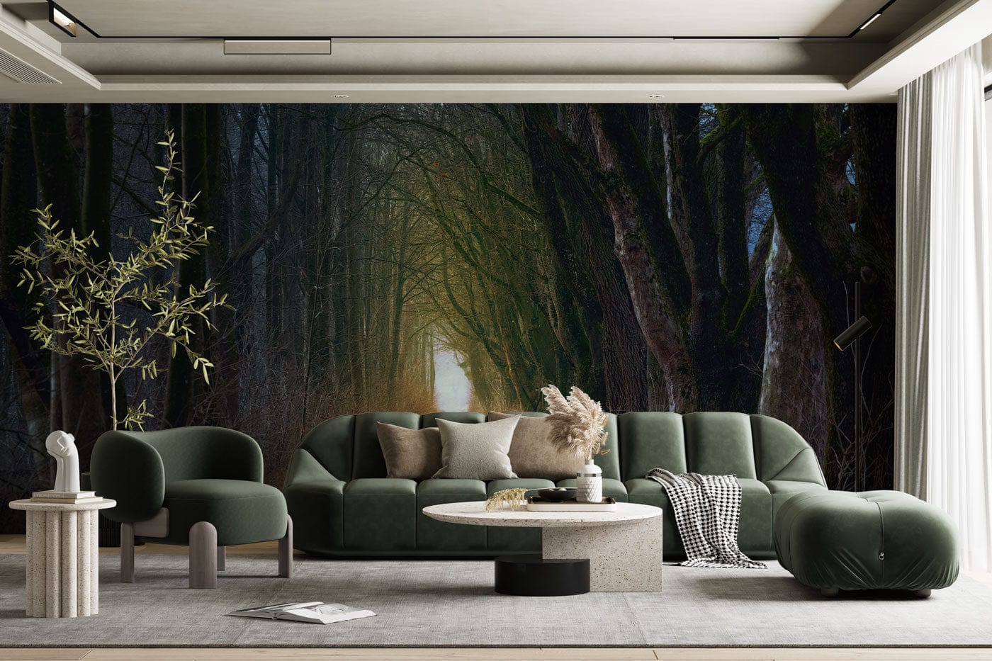 forest landscape wallpaper mural custom design