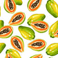 wallpaper with a pawpaw design created by hand