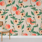 Peach Fruit Pattern Wallpaper Mural Home Decor