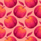 Peach Fruit Pattern Custom Design Mural Wallpaper