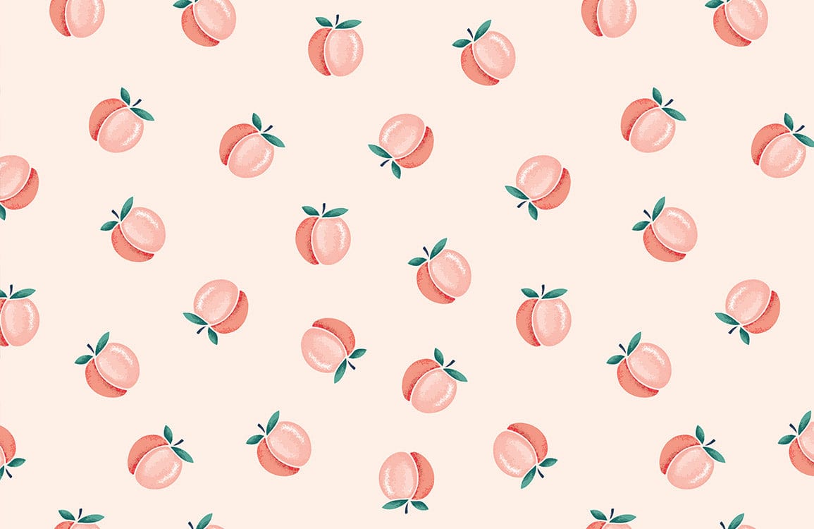 Peach Pattern Pastel Pink Mural Wallpaper