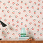 Pink Peach Fruit Pattern Wallpaper Custom Decoration