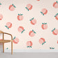 Pink Peach Fruit Pattern Wallpaper for Home