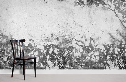 Abstract Grey Metallic Marble Mural Wallpaper