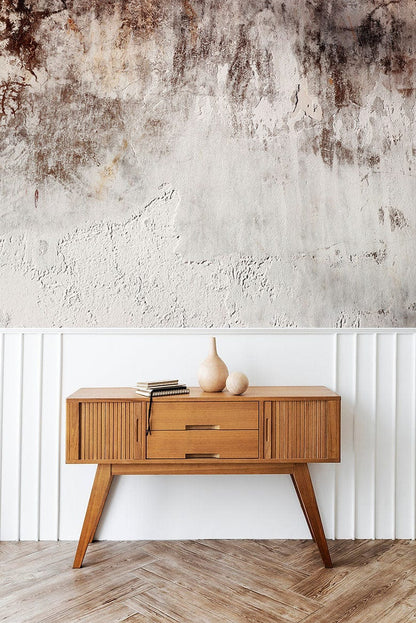abstract concrete wall mural hallway decoration