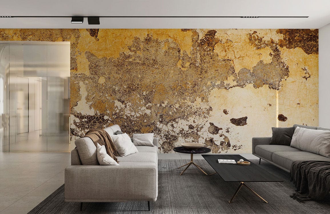 peeling pieces wall mural living room decor
