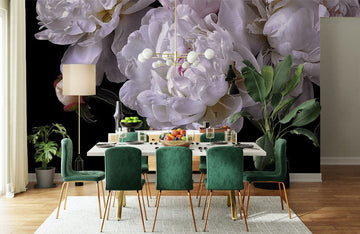 Elegant Large Peony Floral Mural Wallpaper
