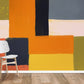 rectangle mosaic orange wall murals for home