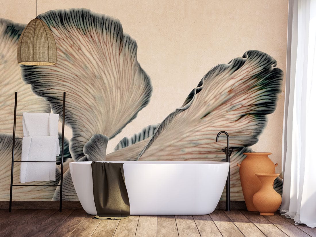 Petals Detailing Texture Wallpaper Mural for Use as Decorating Material in Bathrooms