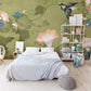Petunia and Birds Custom Wallpaper For Bedroom Decoration