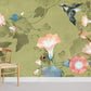 Petunia and Birds Flower Wall Murals Home Decor