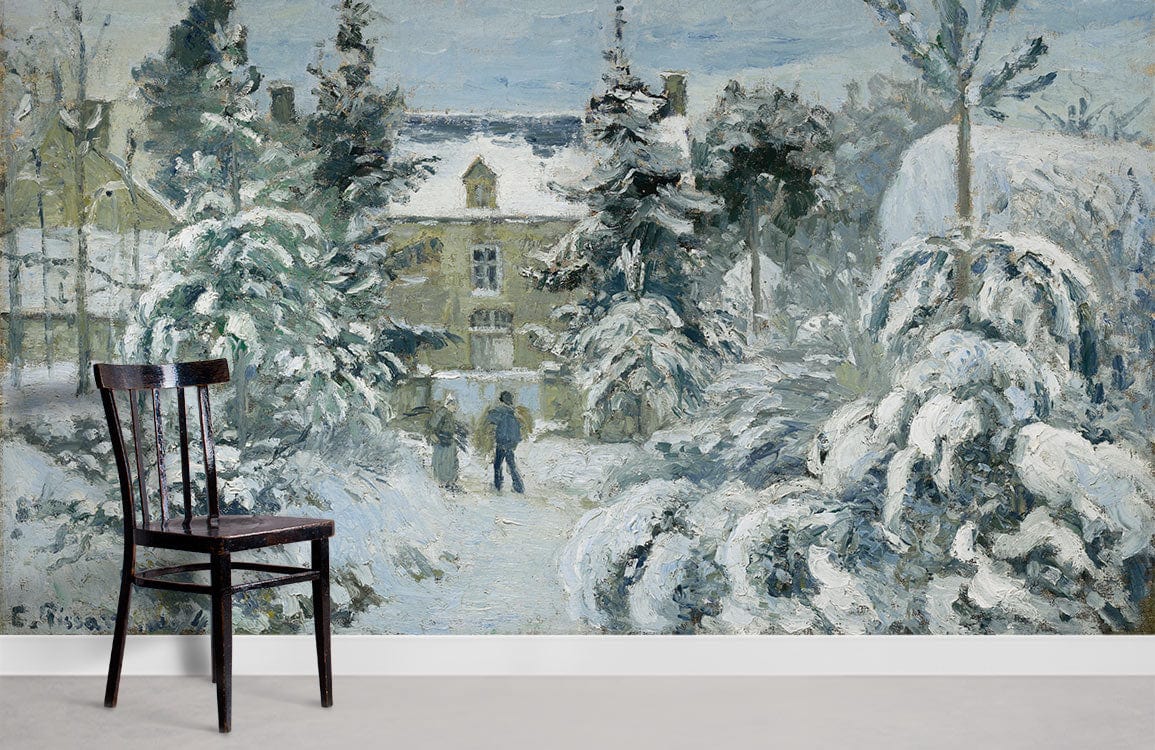 Vintage Winter Landscape Room Mural Wallpaper