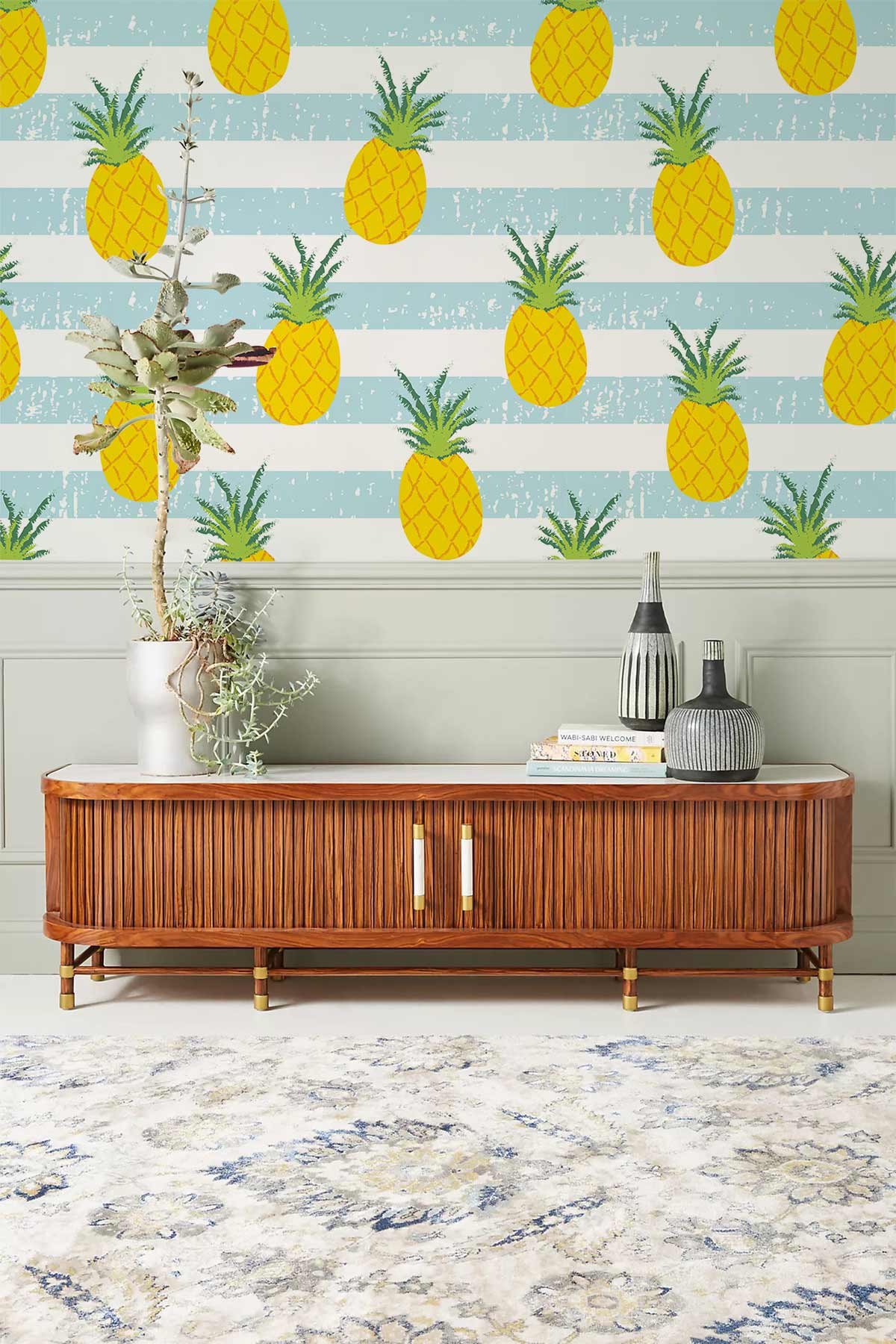 Fresh Pineapple Fruit Mural Home Decor