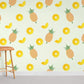 Sliced Pineapple Mural Wallpaper Room