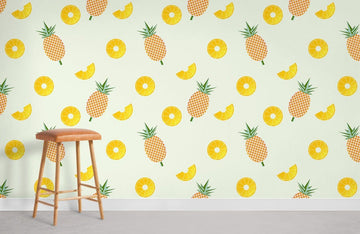 Tropical Fruit Pattern Kitchen Mural Wallpaper