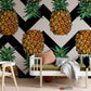 beautiful fruit wallpaper and a home office feel