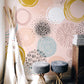 Art Deco Wallpaper Mural with a Round Pattern, Suitable for Hallway Decoration