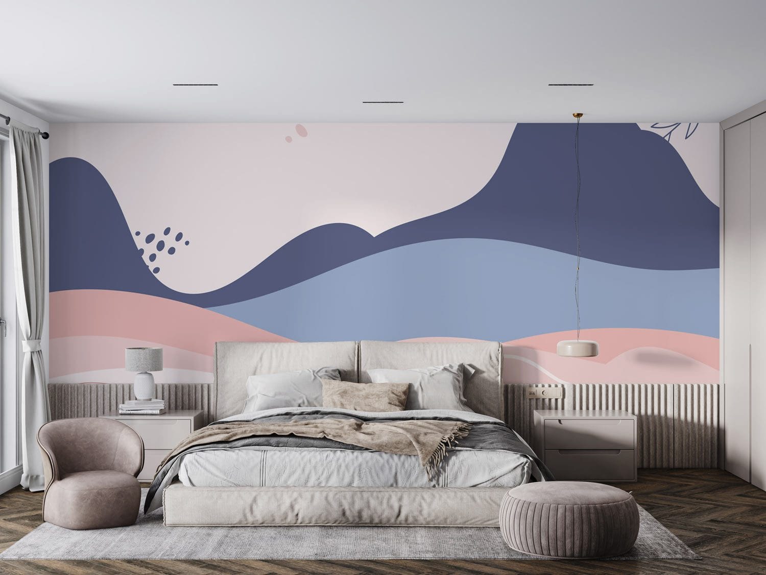 Rolling hills Wallpaper Mural for bedroom decor