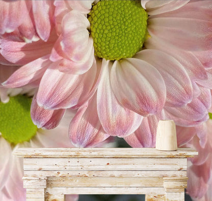 pink floral wallpaper mural custom design art decor