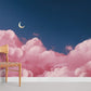 Pink Clouds Wallpaper Mural Room Decoration Idea