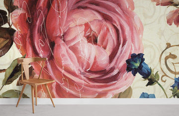 Vintage Floral Blossom Wall Mural Wallpaper