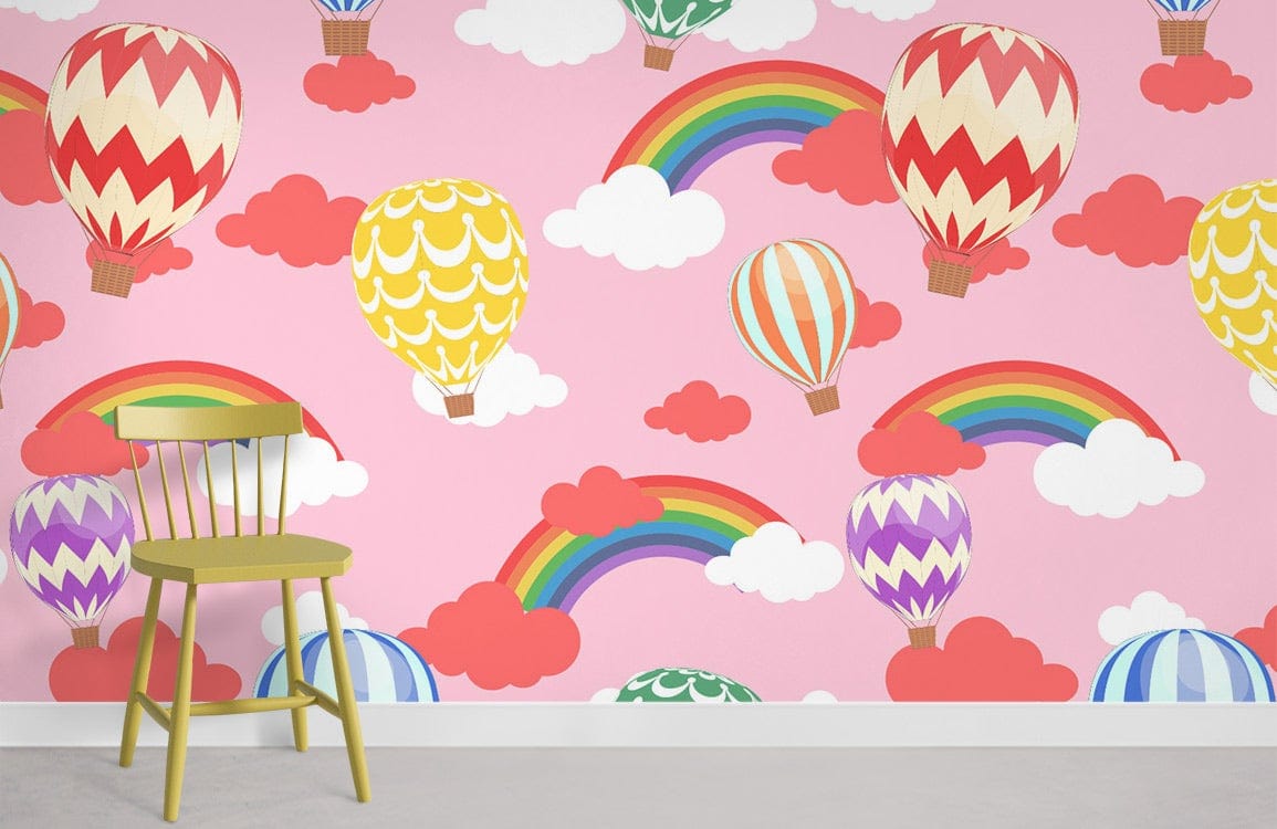 Hot Air Balloon Colorful Wallpaper Home Decor