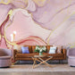 Elegant Pink Gold Abstract Mural Wallpaper