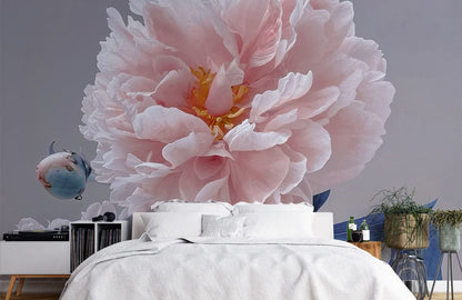 pink peony wall mural bedroom decor