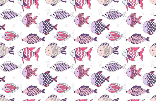 girls' room wallpaper mural design