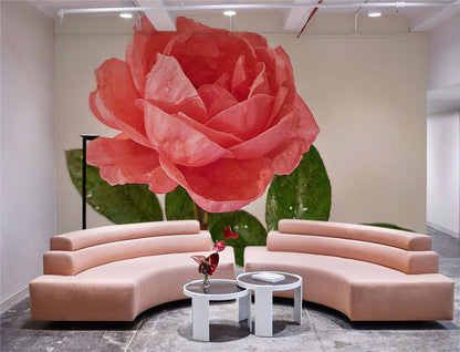3d visual effect flower blossom wall mural hallway decorartion