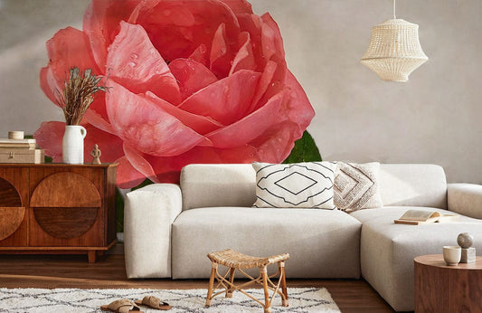 3d visual effect flower blossom rose mural living room decor