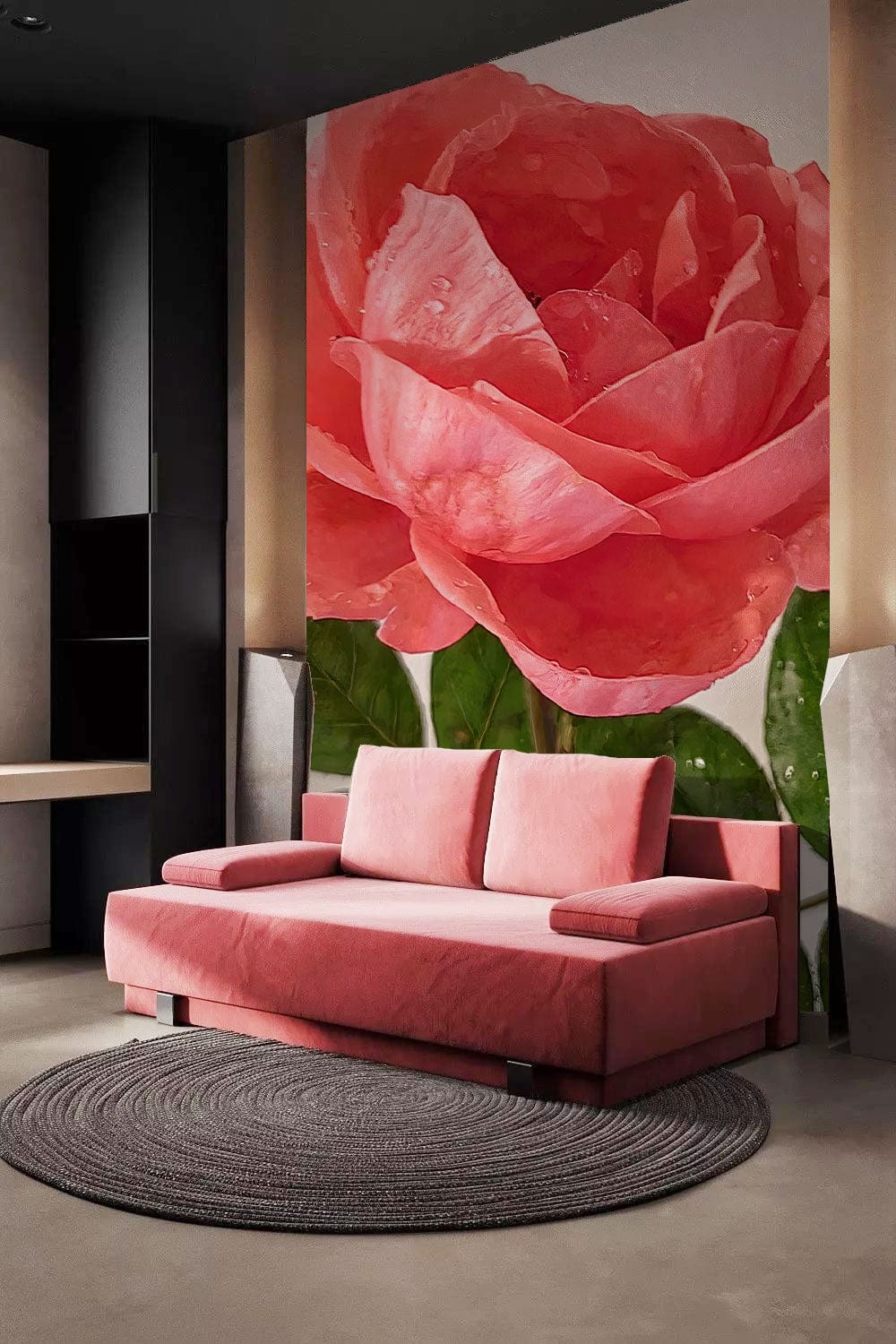 3d visual effect flower blossom wall mural lounge decor