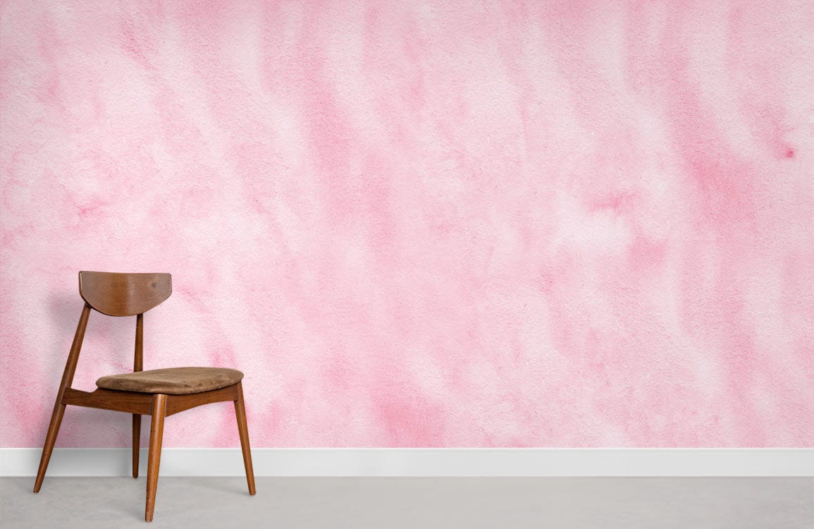 Pink Watercolour effect Wallpaper Mural for Room decor