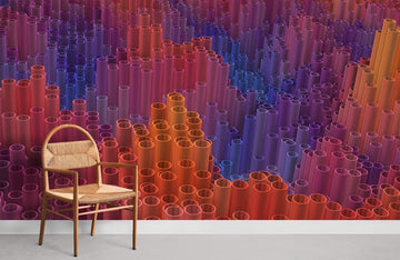 Vibrant Gradient Abstract 3D Mural Wallpaper