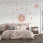 Planet Art Pattern Wallpaper Mural for Use in Decorating a Bedroom