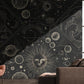 Pattern of Planet Signs Wallpaper Mural for Use in Decorating the Living Room