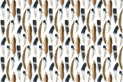 bird feather wallpaper mural for room decor