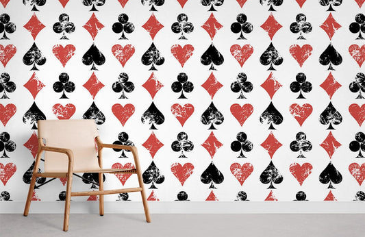 wallpaper with a poker pattern