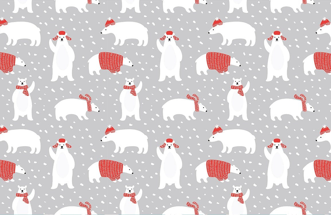 Polar Bear Cartoon Wallpaper Home Decor