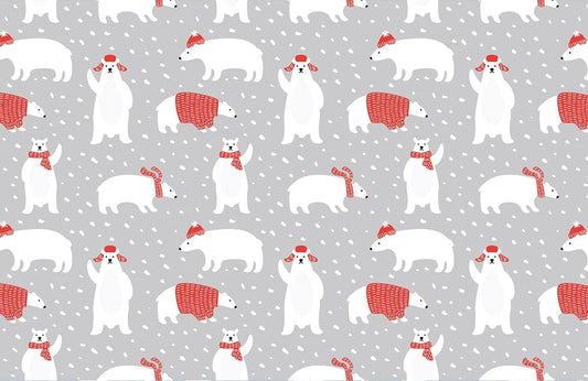 Polar Bear Cartoon Wallpaper Home Decor