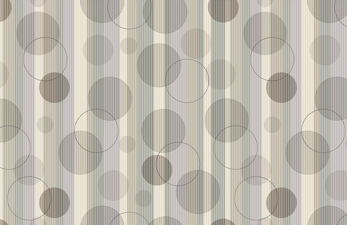 Geometric Circles Neutral Mural Wallpaper