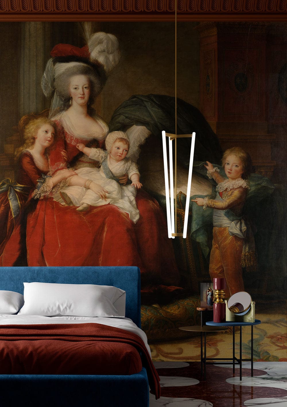 Portrait of Marie Antoinette Wallpaper Mural for bedroom decor